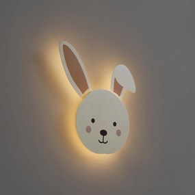 Candeeiro de parede infantil bege com detalhe incluindo LED regulável em 3 níveis - Benny the Bunny