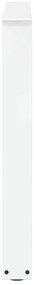Pernas para mesa de jantar em V 3 peças, branco, 90x(72-73,3) cm, aço