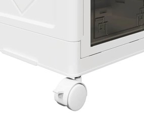 Caixa de arrumação empilhável com rodas 75 L 64x40x41 cm