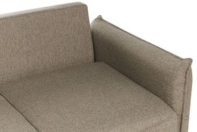 Sofá-cama 3 lugares com arrumação em tecido castanho KRAMA Beliani