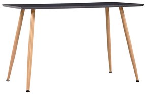 vidaXL Mesa de jantar 120x60x74 cm MDF cor cinzento e carvalho