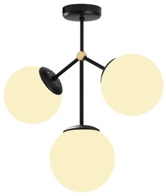 Candeeiro de Teto Damar – Preto e Branco – 43 x 15 cm