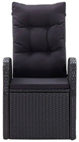 5 pcs conjunto de jantar de jardim preto