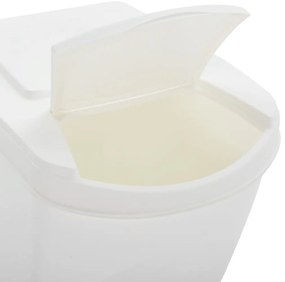 Caixotes do lixo empilháveis 4 pcs 100 L polipropileno branco