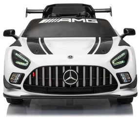 Carro elétrico para crianças Mercedes-Benz GT AMG , 12V pneus de borracha EVA, banco em pele artificial Branco