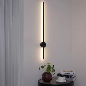 Candeeiro de parede moderno preto 100cm incl. LED - Clockwise