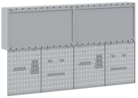 Conjunto de Armário e Painel de Ferramentas vidaXL com 6 Peças Montado