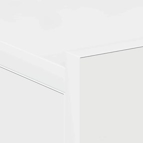 Mesas de cabeceira suspensas 2 pcs 40x30x15 cm branco brilhante