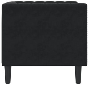 Sofá chesterfield veludo preto