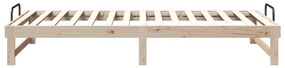 Estrutura de Cama com Alças Castanho 100 x 200 cm
