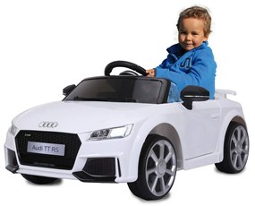 Carro elétrico infantil a bateria 12V Audi TT RS Branco