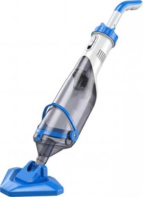 Limpa-Fundos de Piscina Manual Sem Fios com Escova e Barra Ajustável de 63-150 cm para Piscinas Pequenas Azul