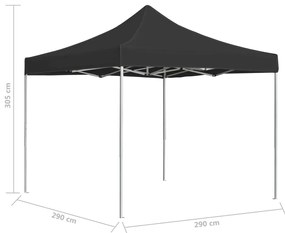 Tenda dobrável profissional para festas alumínio 3x3m antracite