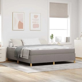 vidaXL Cama Box Outros Taupe e Branco 180 x 200 cm tecido