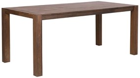 Mesa de jantar em madeira castanha escura 180 x 85 cm NATURA Beliani