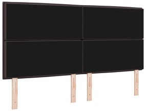 Cabeceira Design Linhas Castanho Escuro 180 cm Tecido