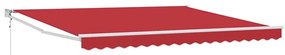 Toldo Retrátil Automático Vermelho 400x300 cm