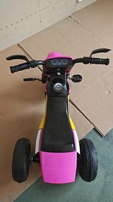 HOMCOM Triciclo Infantil Moto Cross Efeitos Musicais e Luminosos Baú de Armazenamento Rosa | Aosom Portugal