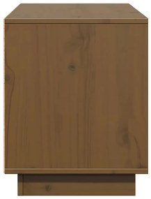 Móvel de TV 110,5x35x44 cm madeira de pinho maciça castanho mel