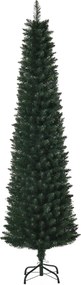 HOMCOM Árvore de Natal Artificial Altura 180cm com 380 Ramos de Folhas de PVC Ignífugos Base Dobrável Ø56x180cm Verde | Aosom Portugal