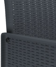 Conjunto de Jantar para Jardim vidaXL com 15 Peças e Almofadas Antraci
