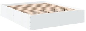 Estrutura de cama 150x200 cm derivados de madeira branco