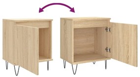 Mesas cabeceira 2pcs derivados de madeira carvalho sonoma