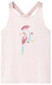 T-shirt de alças para criança rosa suave 116