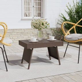 vidaXL Mesa de apoio dobrável 60x40x38 cm vime PE castanho