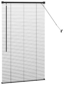 Persiana de Janela com cortinas Outros Manual Preto 80 x 130 cm Alumín