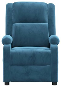Poltrona de massagens veludo azul
