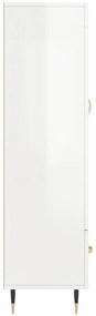 Aparador alto 69,5x31x115 cm derivados madeira branco brilhante