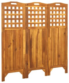 311877 vidaXL Biombo com 3 painéis 121x2x120 cm madeira de acácia maciça