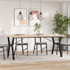 Mesa de jantar estrutura X 200x100x75,5 cm pinho/aço