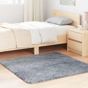 Tapete shaggy de pelo alto NAVARRA 120x120cm cinzento prateado