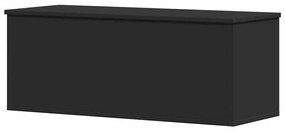 Caixa de arrumação 90x35x35 cm derivados de madeira preto