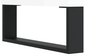 Móvel de TV 150x30x50 cm derivados de madeira branco brilhante
