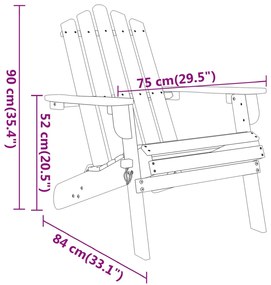 3 pcs conjunto lounge de jardim Adirondack acácia maciça