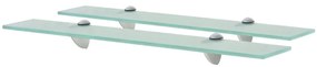 Prateleiras flutuantes 2 pcs vidro 60x10 cm 8 mm