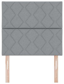 Cabeceira LED vidaXL Design de Blocos de Diamante Cinza Claro 100 cm T