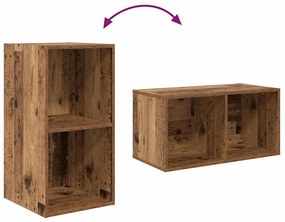 Conjunto de Estantes para TV Madeira antiga 37 x 37 x 107 cm
