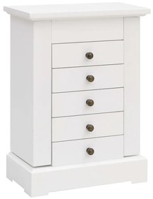 Guarda-joias com espelho MDF 25x13,5x34 cm
