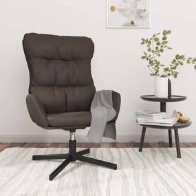 vidaXL Cadeira de descanso couro artificial castanho