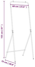 Suporte de Roupa Preto Metal Padrão Colapsável Suporte de Roupa
