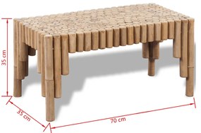Mesa de centro em bambu