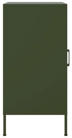 Aparadores 2 pcs 36x39x79 cm aço verde-azeitona