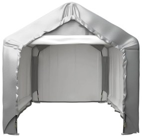 Tenda de armazenamento 180x180 cm aço galvanizado cinzento