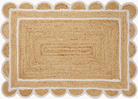 Tapete de entrada em juta Scallop