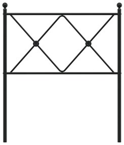 Cabeceira de cama 75 cm metal preto