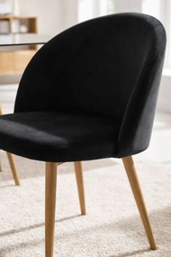 Pack 4 Cadeiras Vint Veludo - Preto